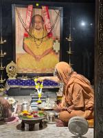 Jalabhisheka and Arati by HH Swamiji on Vardhanti Divasa of Shri Devi Durga Parameshwari Sannidhih at Karla (4 March 2025)